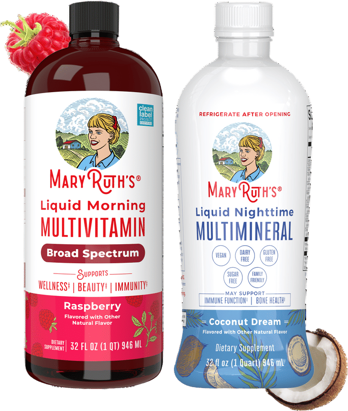 Liquid Morning Multivitamin & Liquid Nighttime Multimineral Set