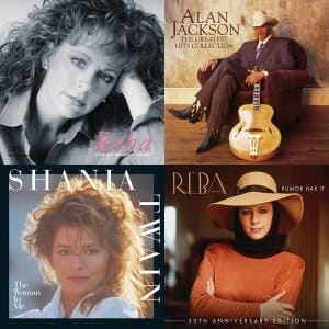 Late 1900s country playlist