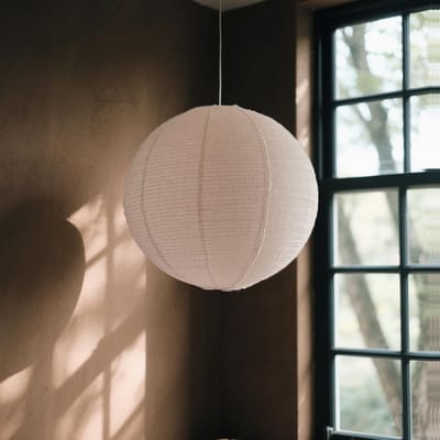 Large Round Linen Pendant Lamp Shade