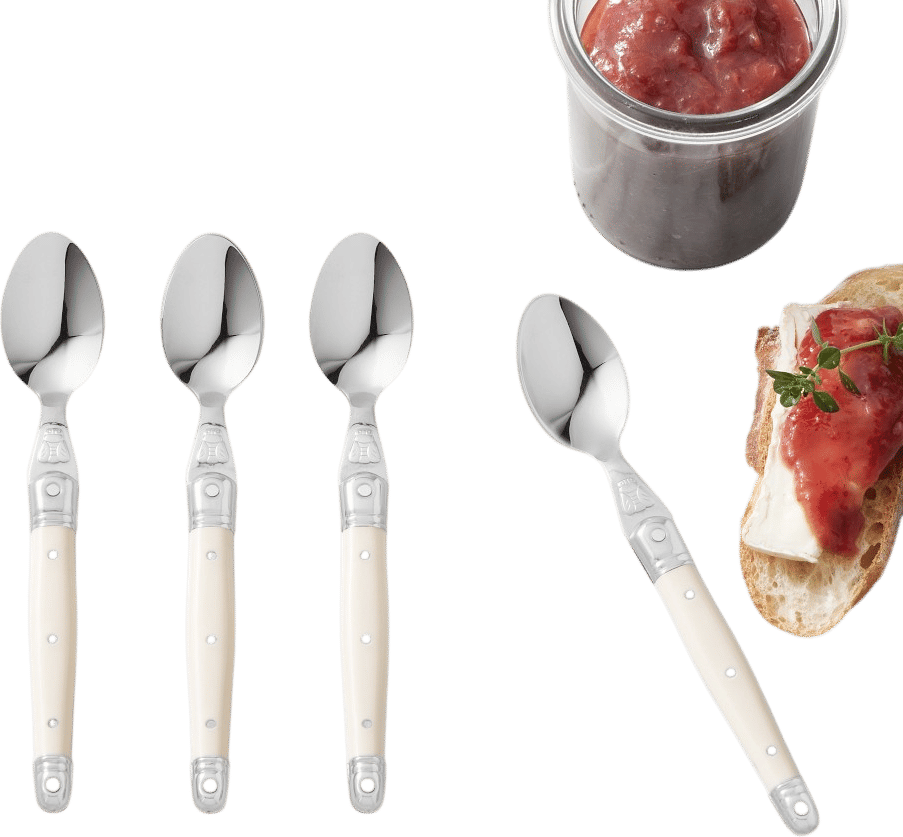 Jean Dubost Laguiole Condiment Spoons, Set of 4