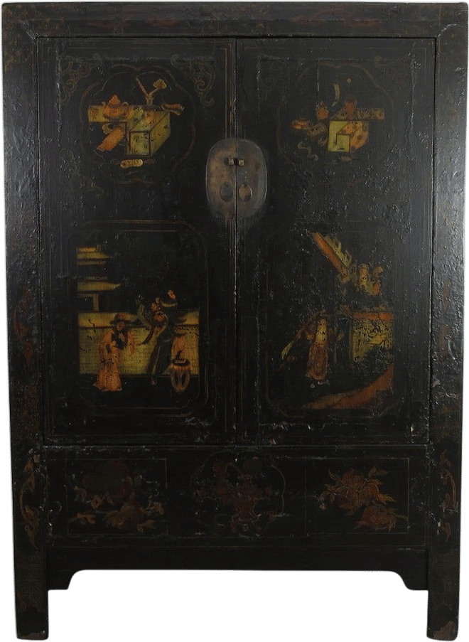 Antique Hand Painted Chinese Cabinet (1872)