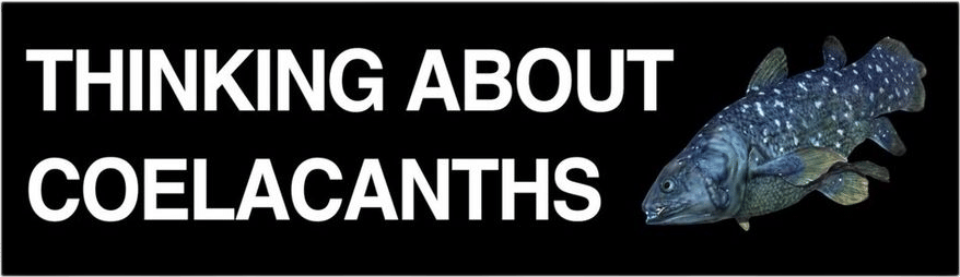 Thinking About Coelacanths Bumper Sticker
