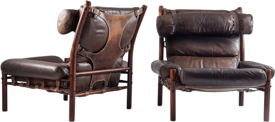 Arne Norell Easy Chairs Model Inca, 1970s