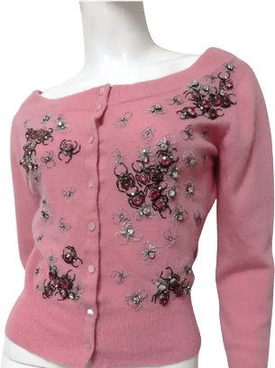 Ballantyne Cashmere Ladybug Sweater 1950s
