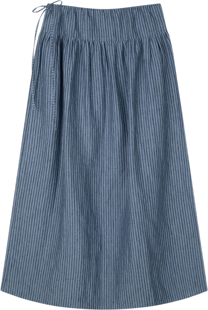 Maxi Skirt in Azure Stripe