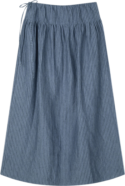 Maxi Skirt in Azure Stripe