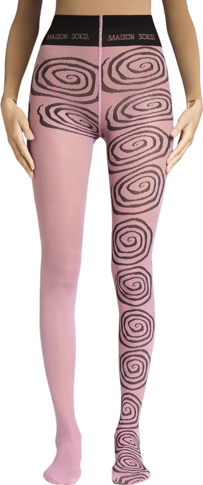 Wormhole Lipstick Tights - Maison Soksi