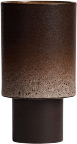Heath Clay Studio Stack Table Lamp (Vanilla Bean/Matte Brown)