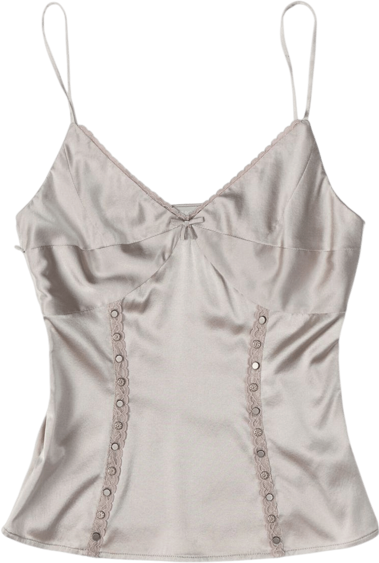 Scoliosy Tease Silk Cami (Silver)