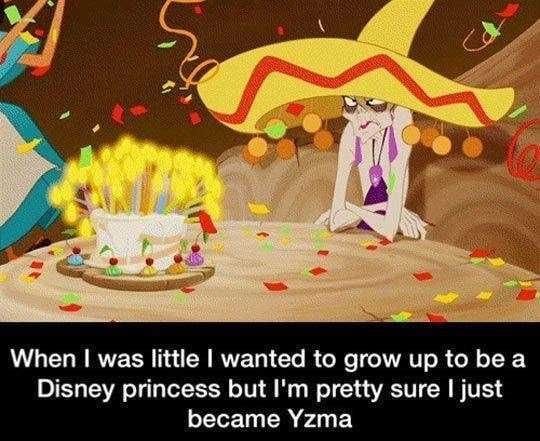 Growing up to become Yzma