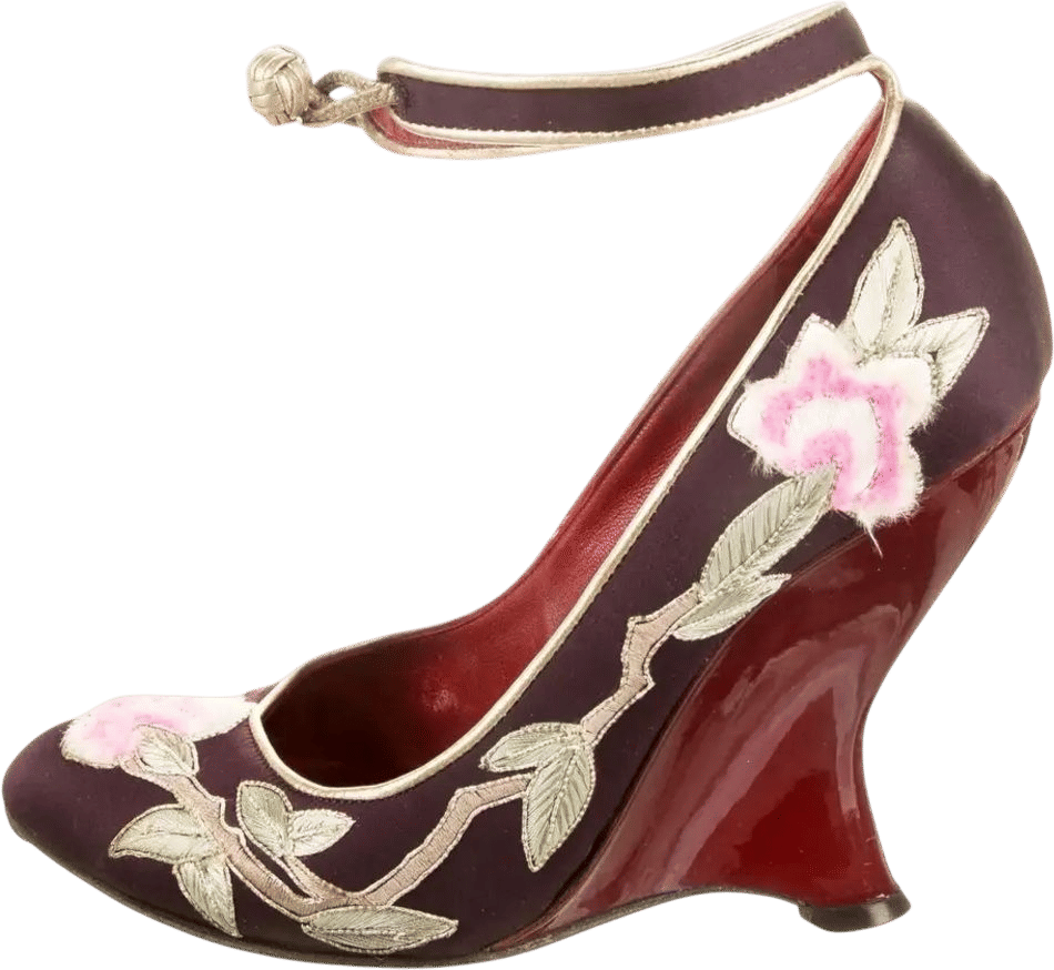 Yves Saint Laurent Opium Floral Wedge Heels (2004)