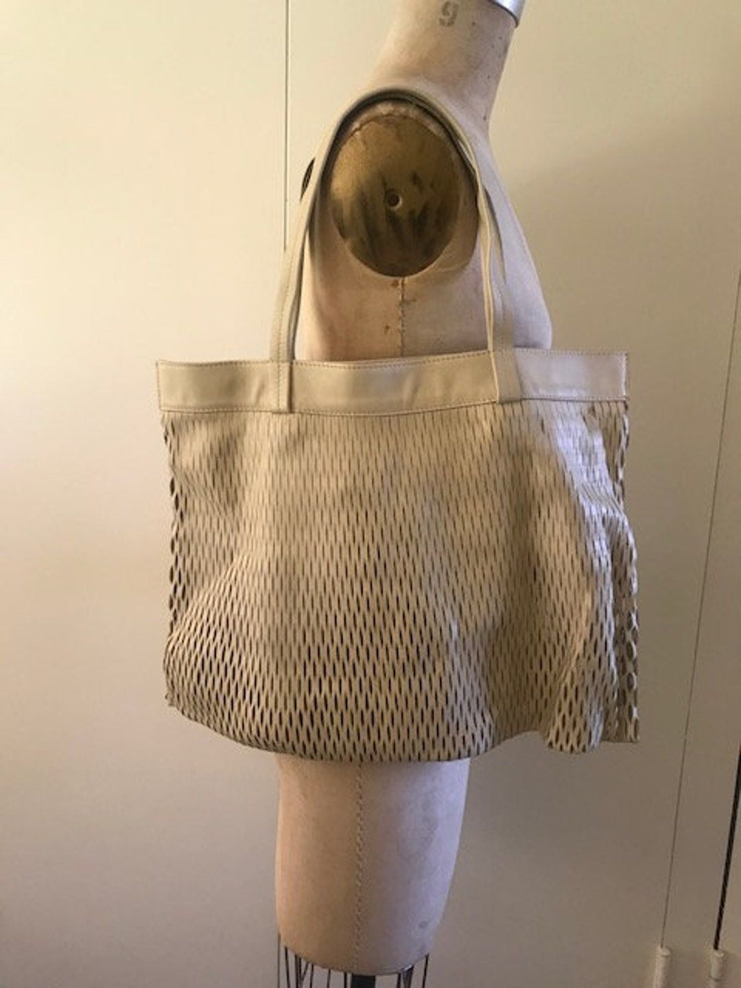 Bill Amberg Leather Net Market Tote