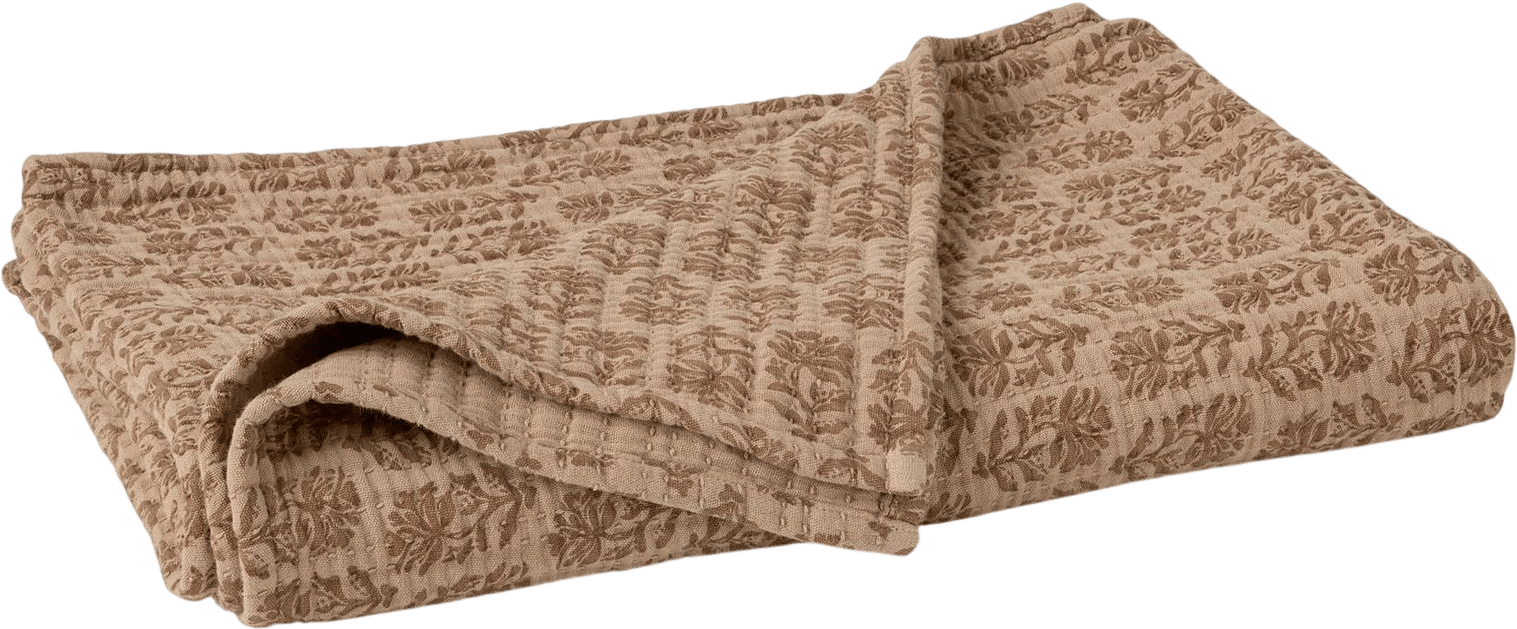 Mirada Organic Block-Print Matelassé Throw