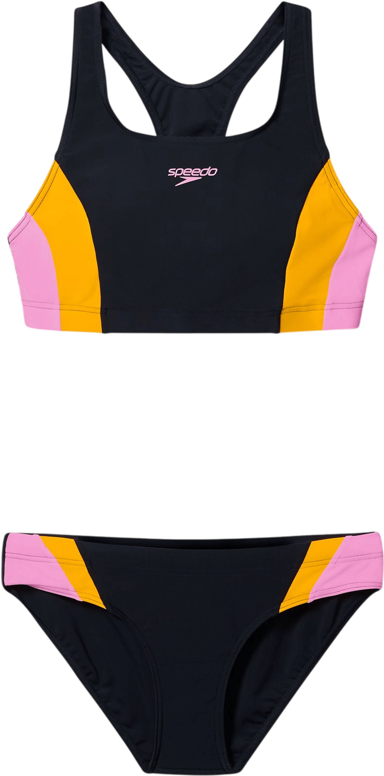 Women's Colorblock Two Piece Black/Peach