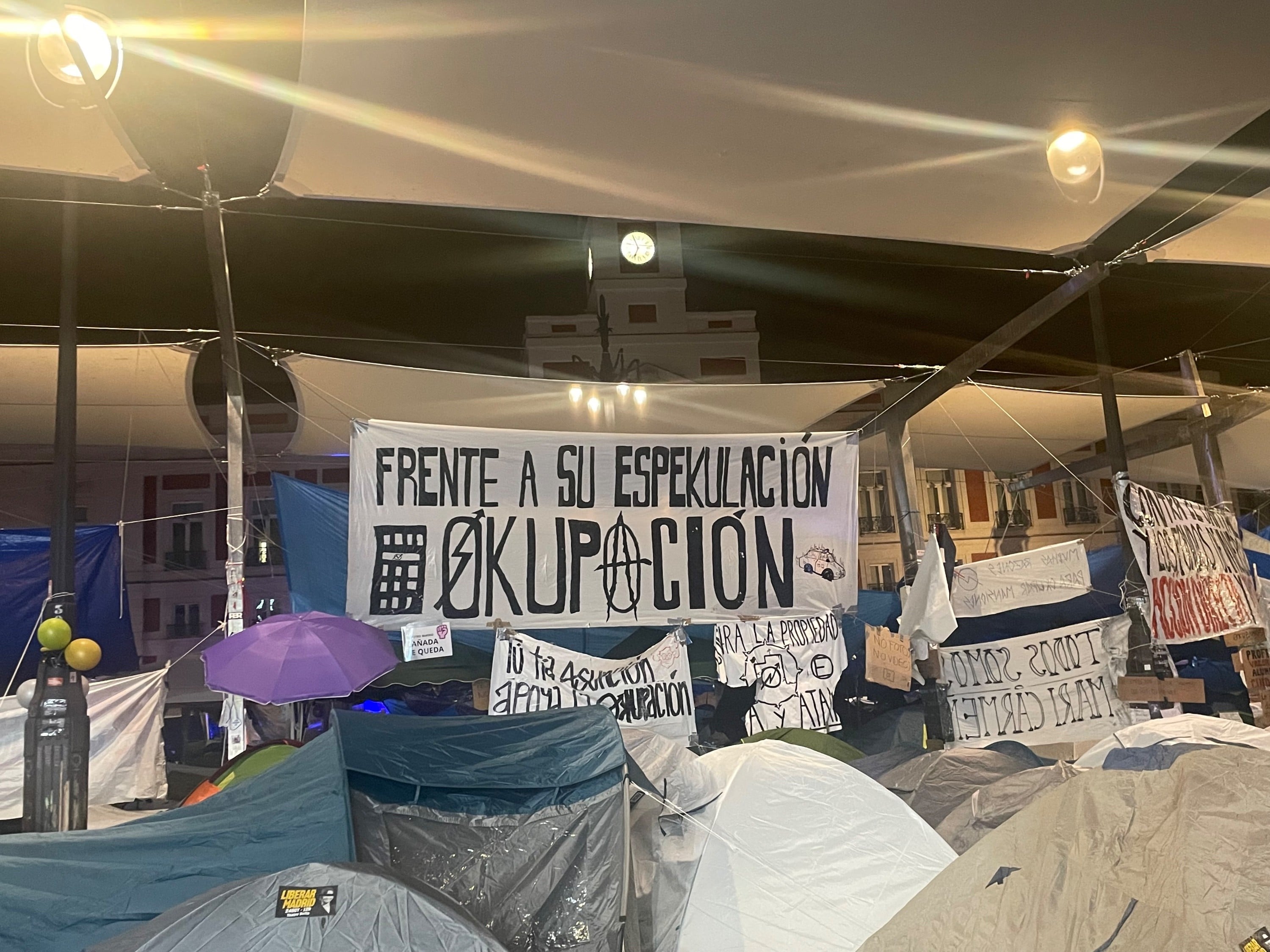 Acampada en sol