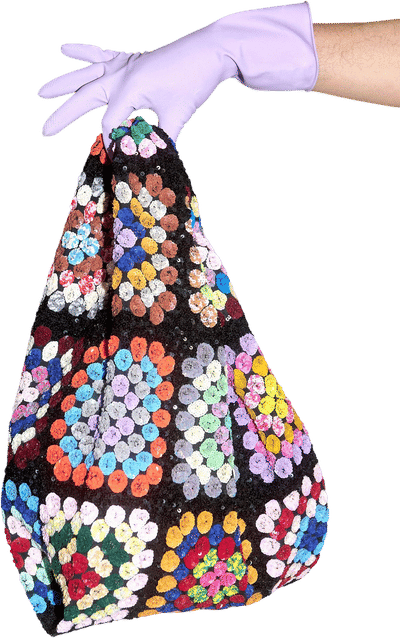 Sequin Crochet Grocery Bag