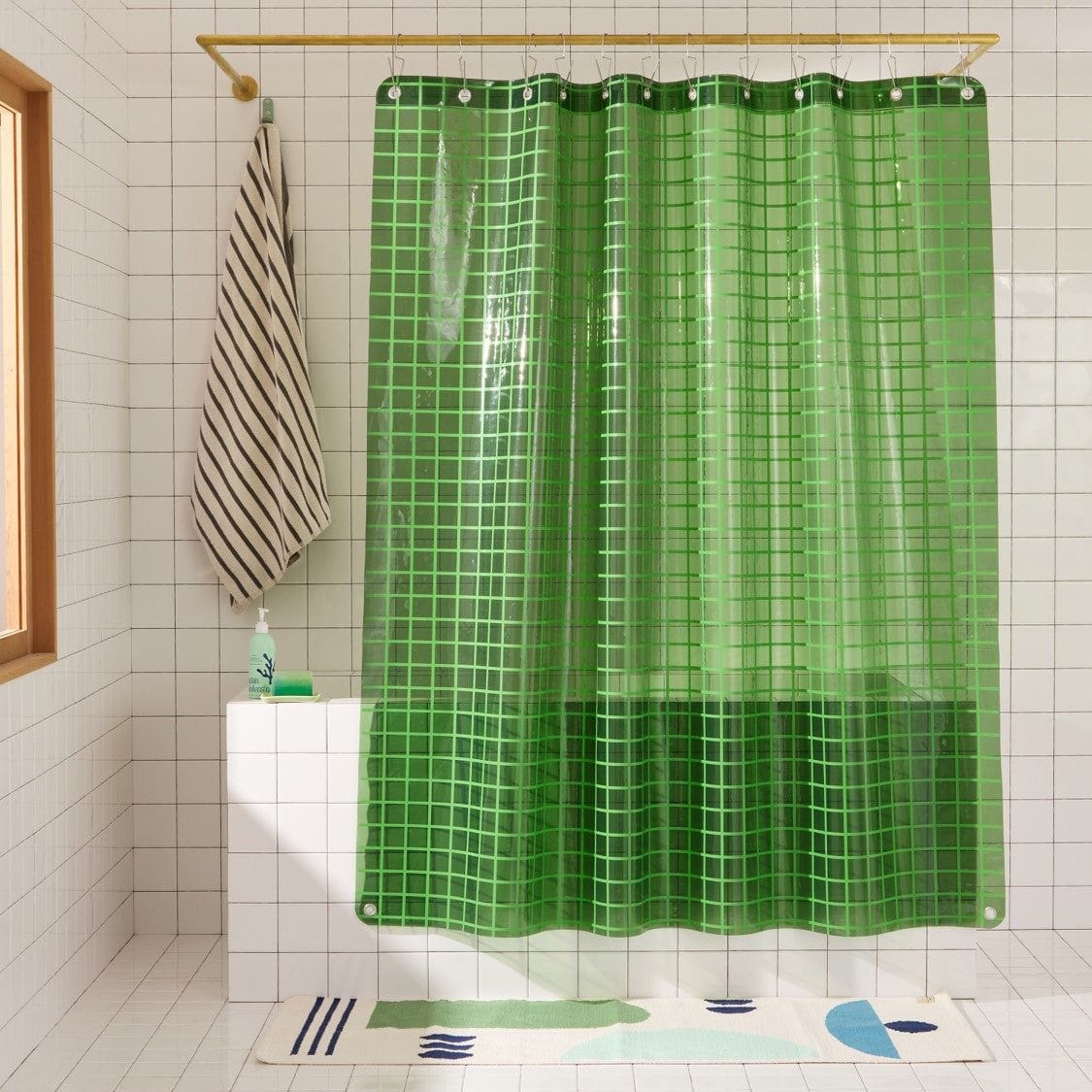 Quiet Town Sun Shower Green Grid