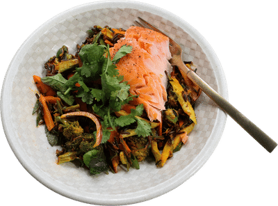 Roasted Salmon with Gochujang Wild Rice Salad Recipe