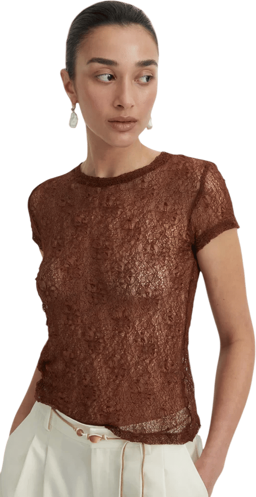 BLANCA brown baby tee