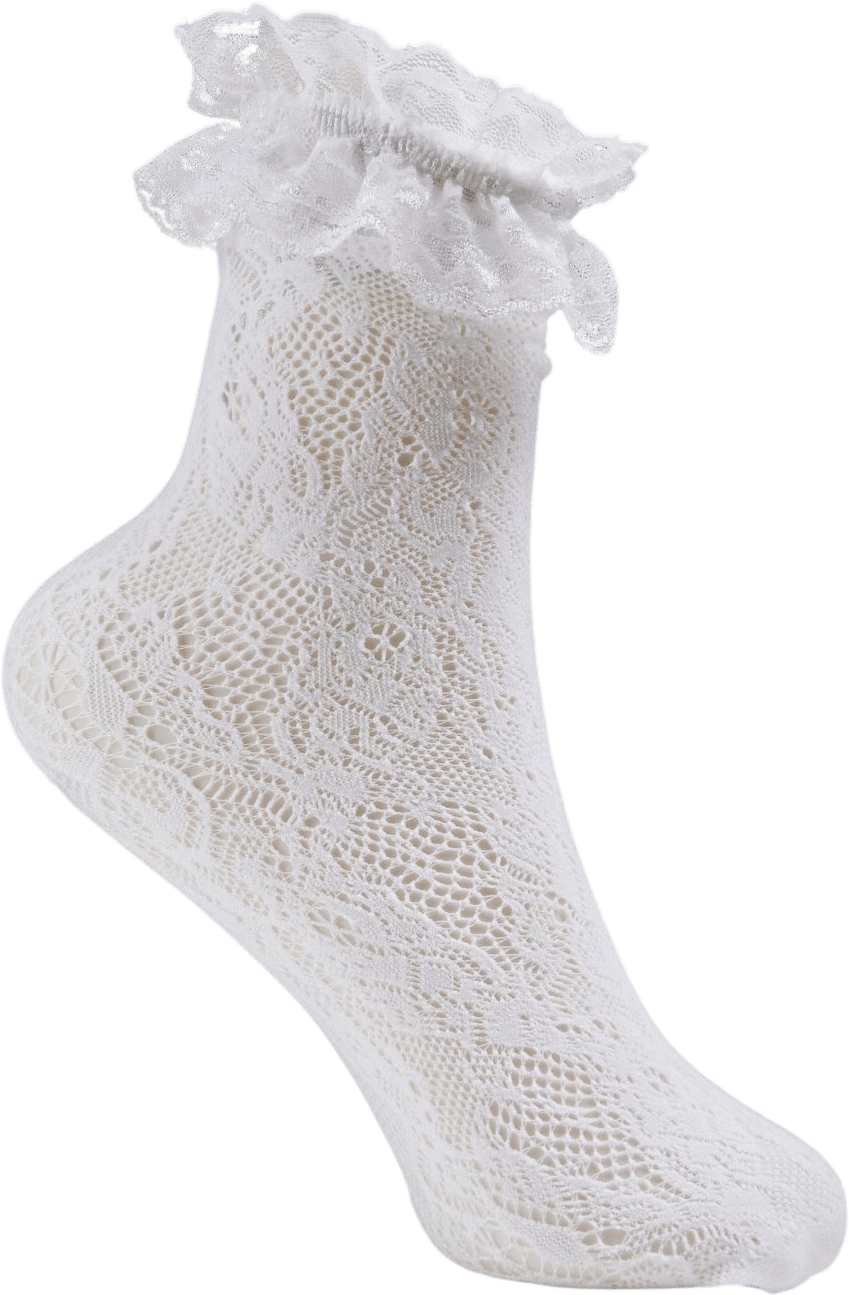 Fervor White Lace Socks