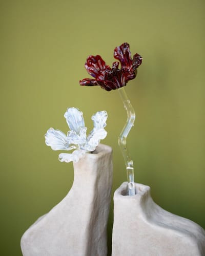Red Glass Flower