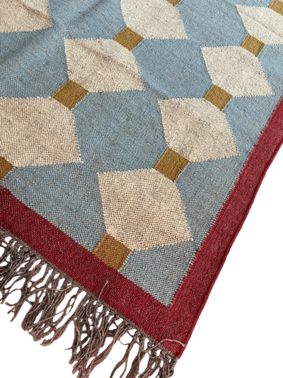 Handwoven Wool Jute Kilim Rug