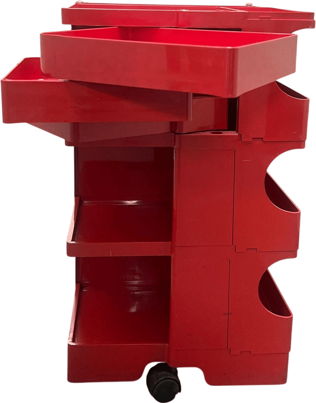 Joe Colombo Bieffeplast Boby Red Storage Cart