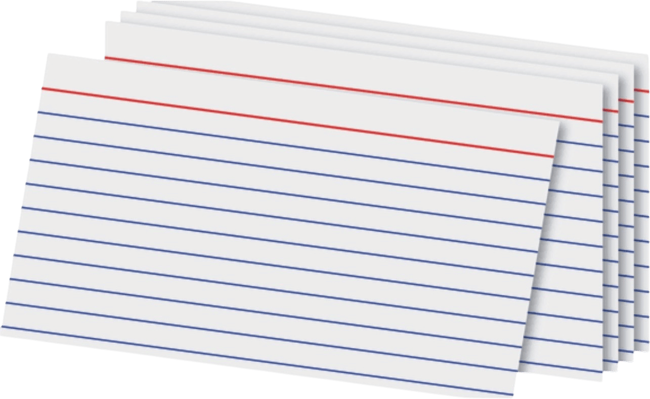 Plain ol’ index cards