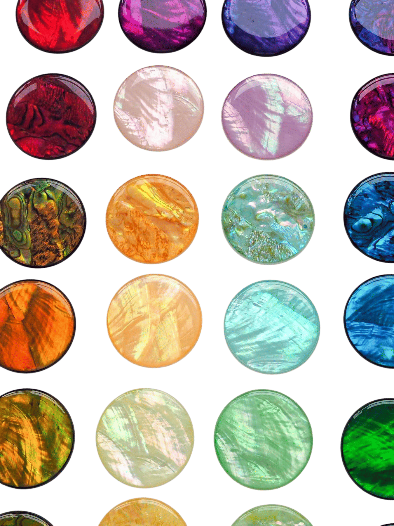 Real Shell Phone Grip (Abalone & Mother of Pearl)