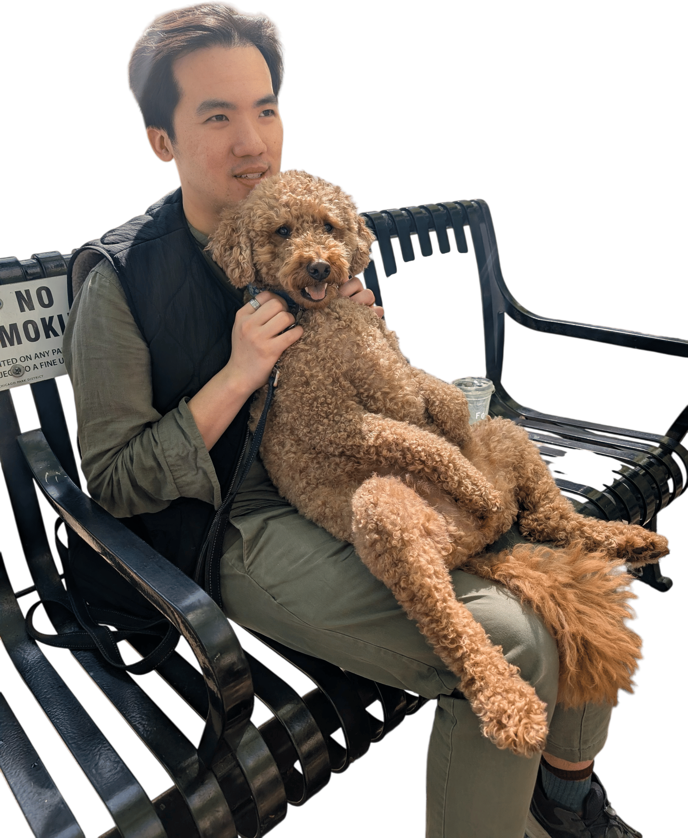 Holding your dog like a small child