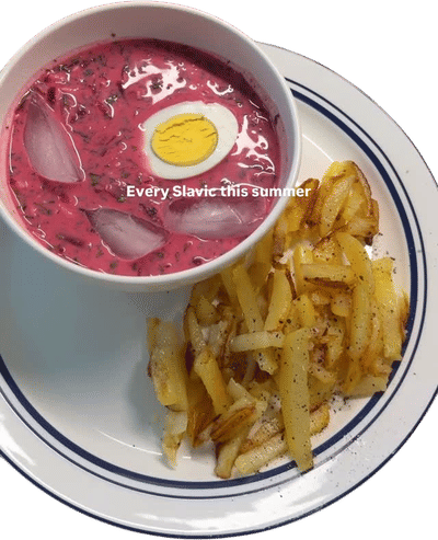 Holodnik & Fried Potatoes Recipe