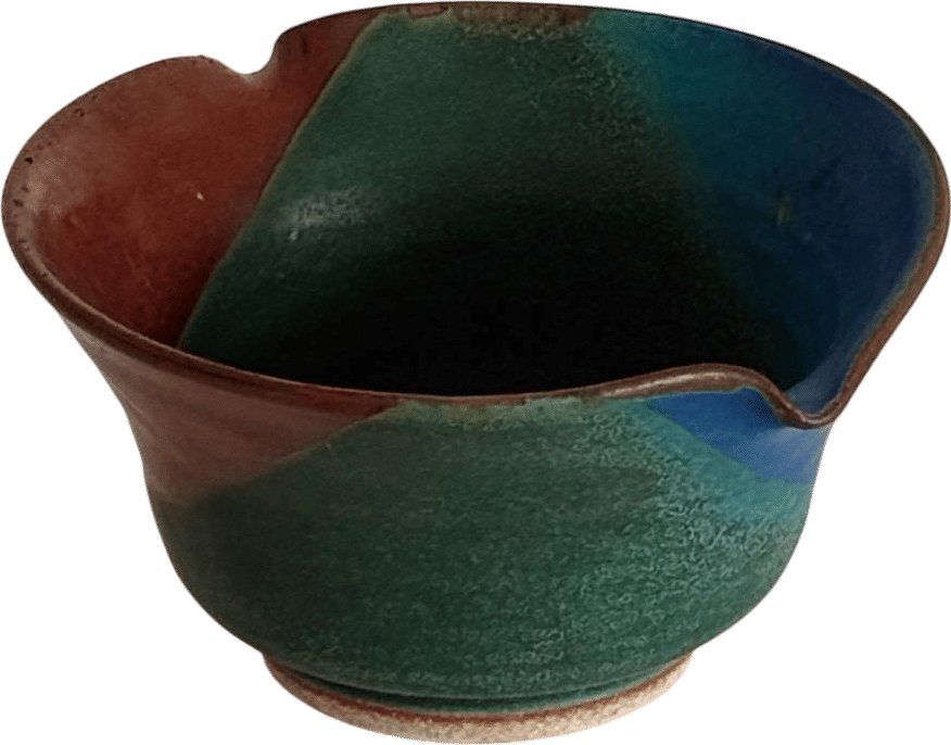 Vintage Ceramic Flower Frog Handmade Vase