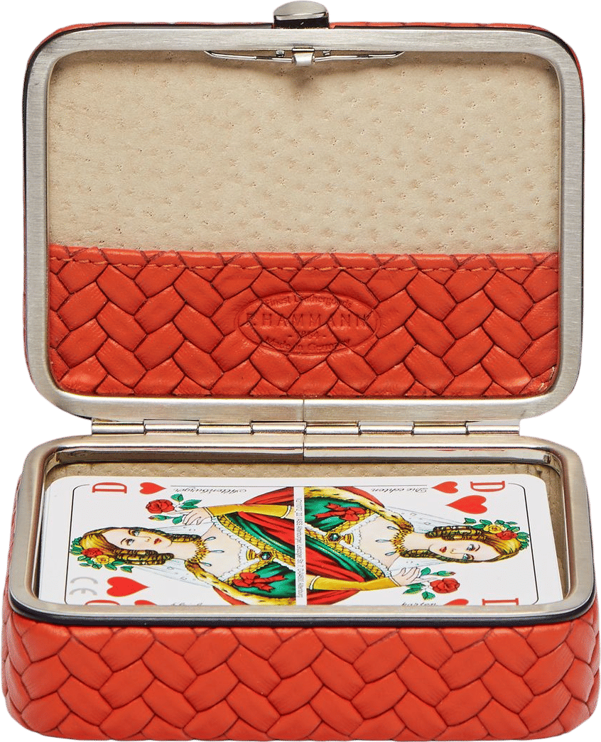 Woven Leather Playing Cards Set
