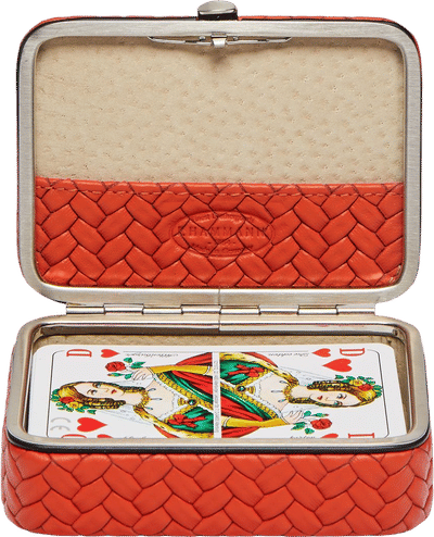 Woven Leather Playing Cards Set