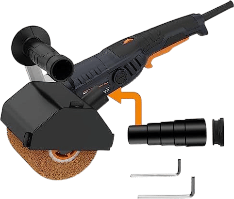 MAXXT Burnishing Machine 1300W 6-Speed Variable Metal Polishing Machine Set, 6-Piece Kit with Buffing Wheel，Handheld electric sanding and polishing machine kit, stainless steel polishing machine