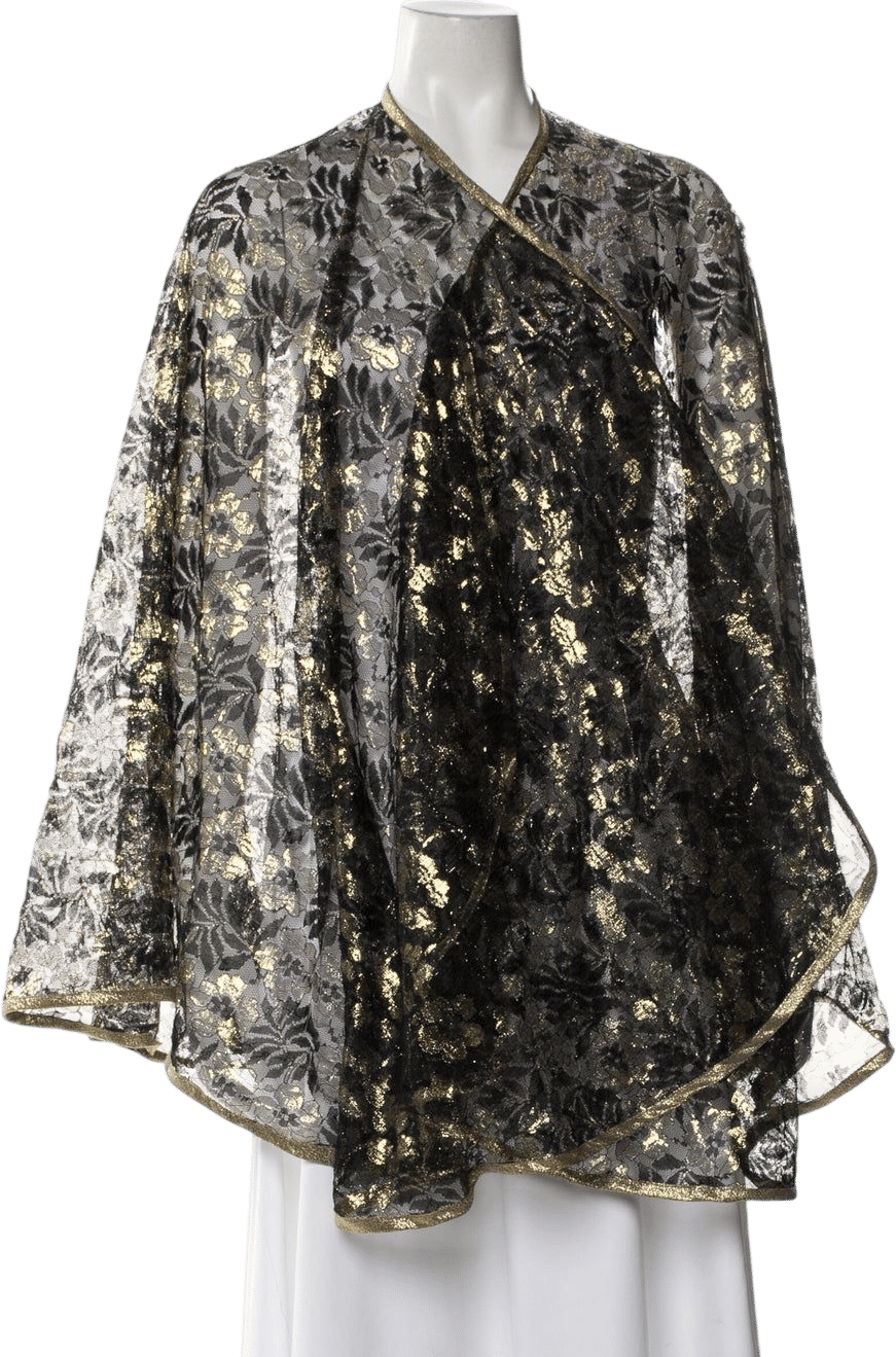 Mary McFadden Nylon Lace Pattern Evening Jacket