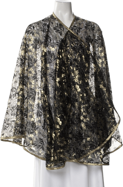 Mary McFadden Nylon Lace Pattern Evening Jacket