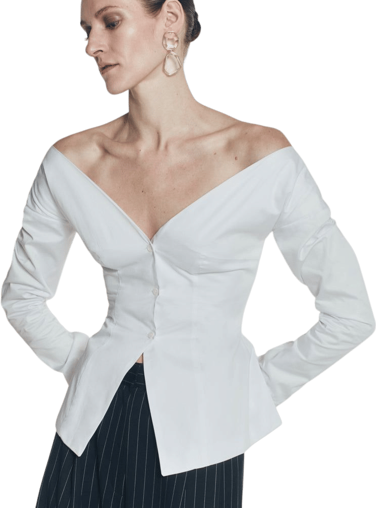 OFF-SHOULDER SHIRT
