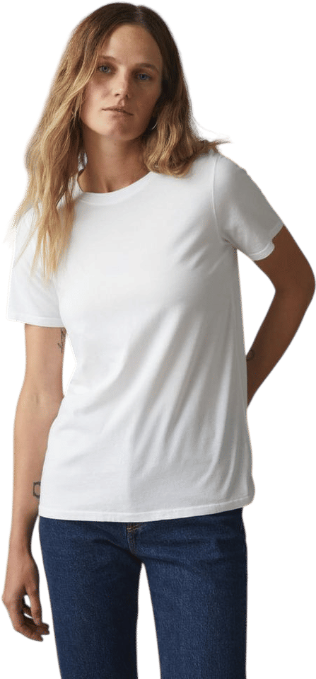 Women's Classic Cotton Crew Tee - White