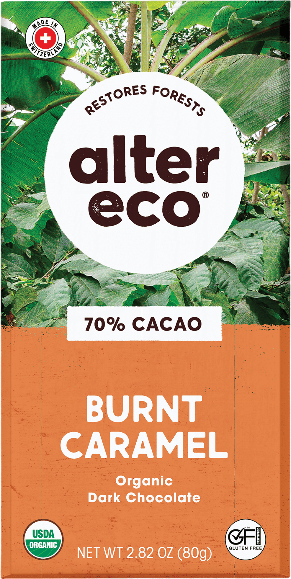 Organic Dark Chocolate Burnt Caramel Bar