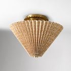 Pierce & Ward Pleated Flush Mount (12")