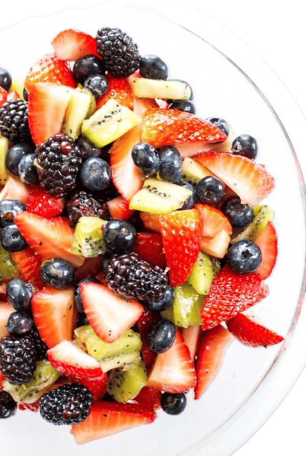 dash of vanilla in fruit salad