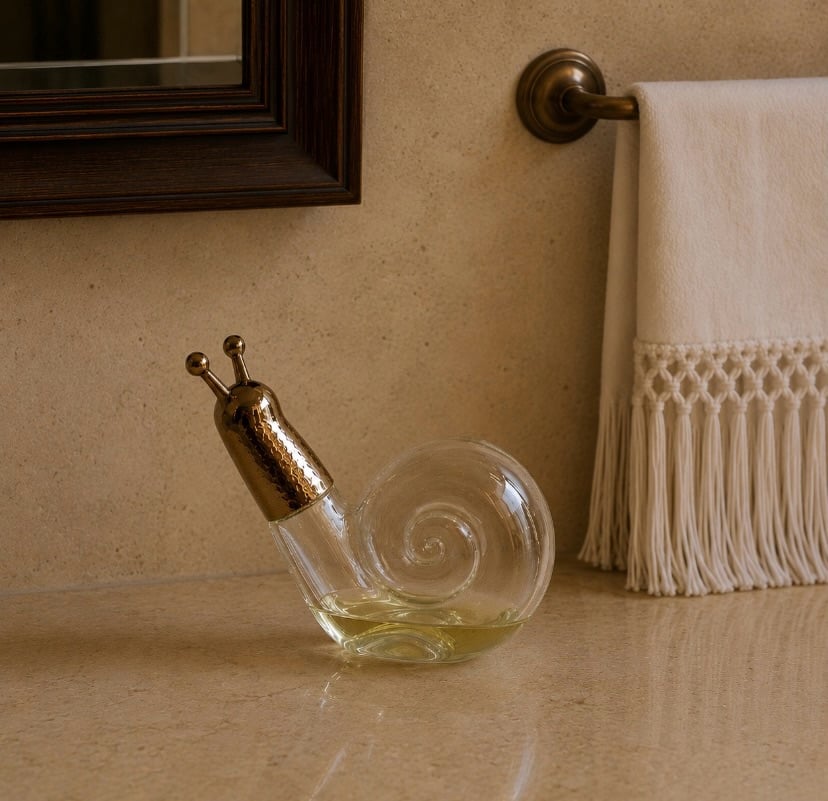 Vintage Avon Skin So Soft Snail-Shaped Bath Oil Decanter