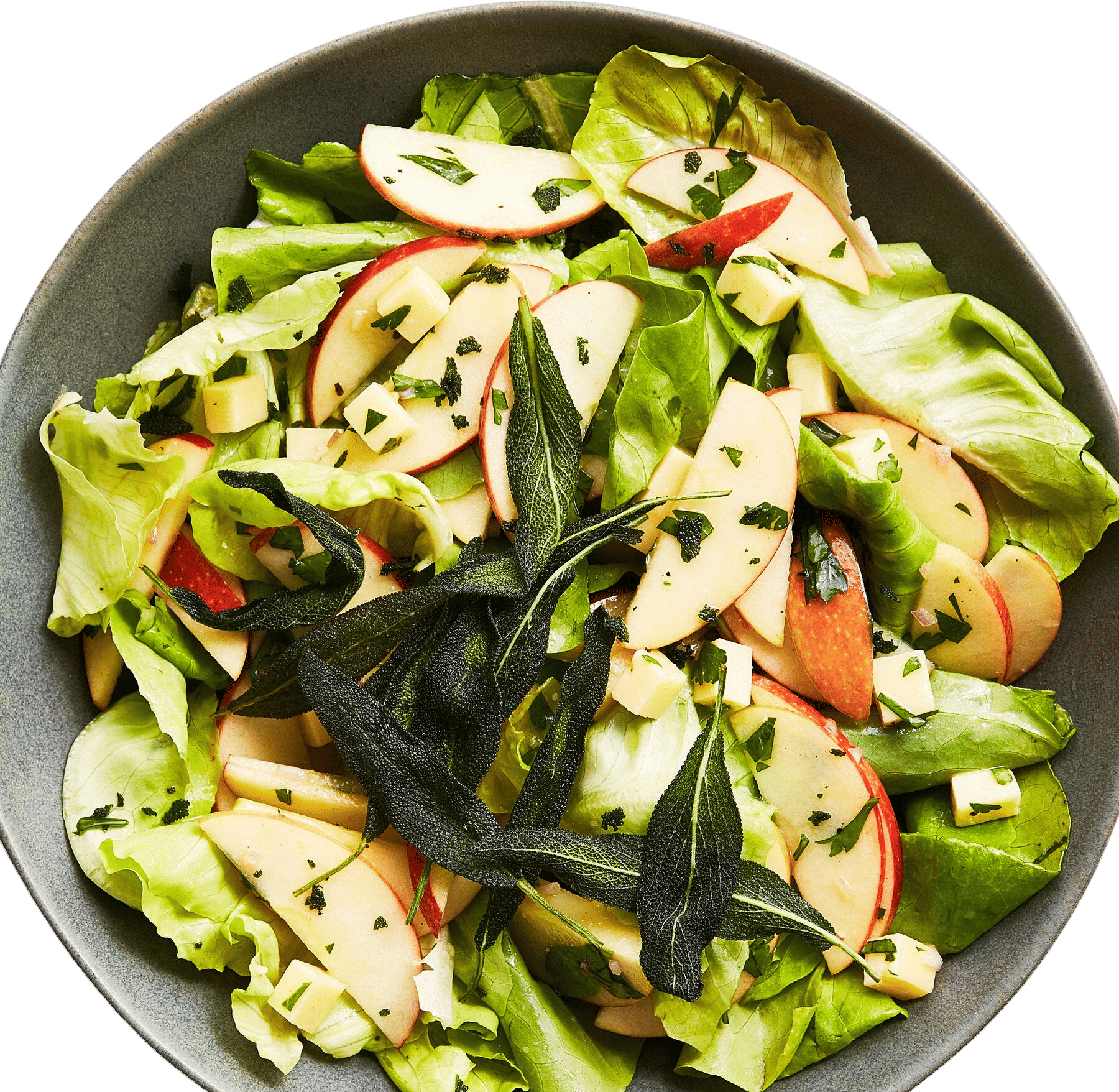 Fall Salad With Apples, Cheddar and Crispy Sage