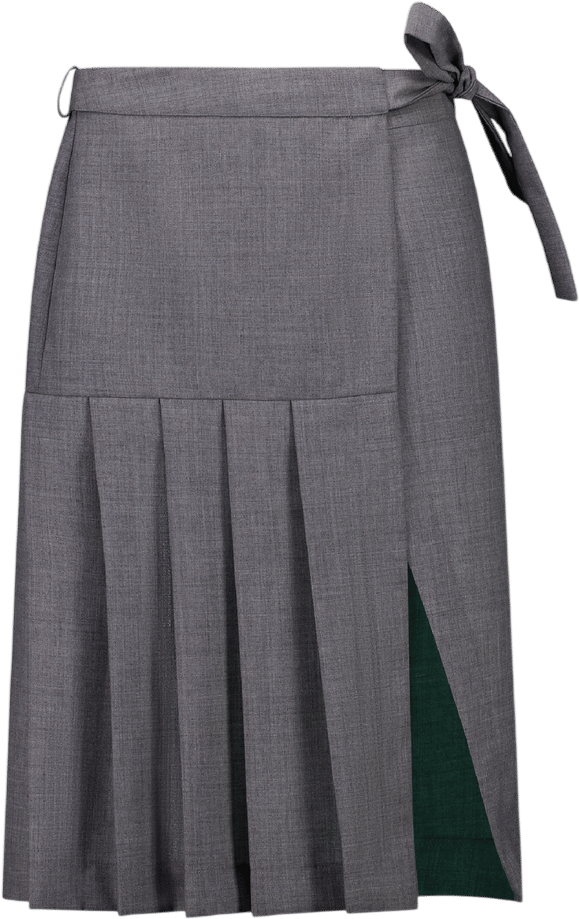 Slice Pleat Midi Skirt