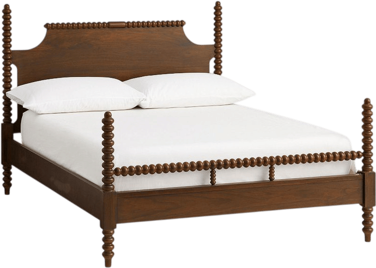 Chris Loves Julia Turned Wood Bed