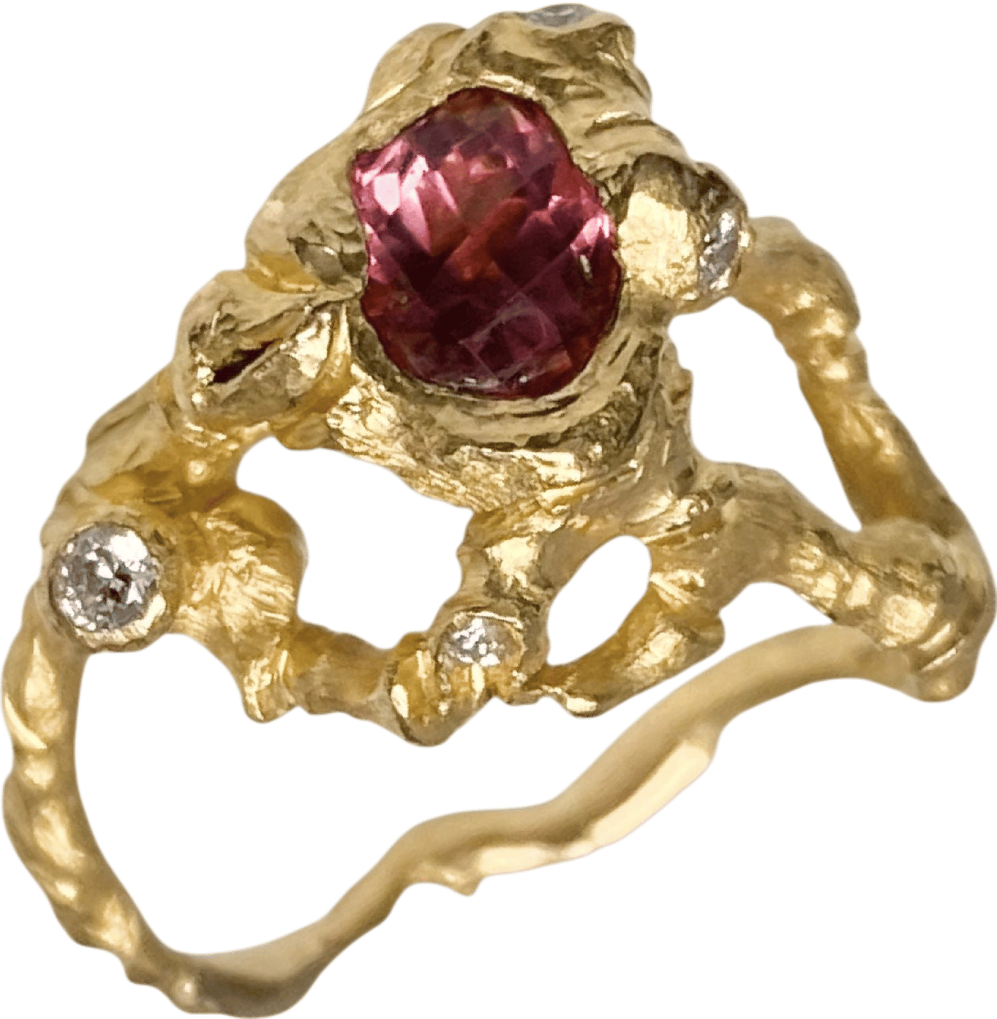 Felix Bresler Treasure Ring - Rubellite and Diamonds