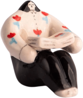 Milo Hachim Mini Reader Ceramic Figure - Tulip