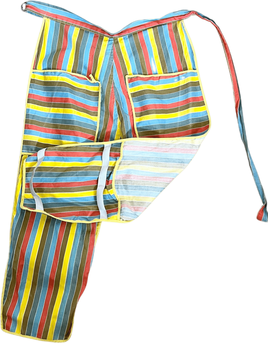 Vintage Striped Novelty Apron Pants
