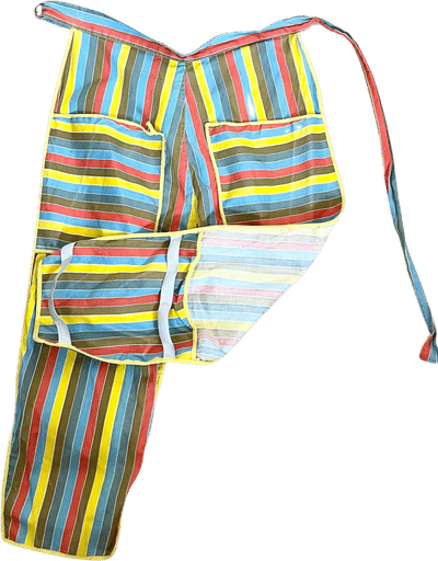 Vintage Striped Novelty Apron Pants